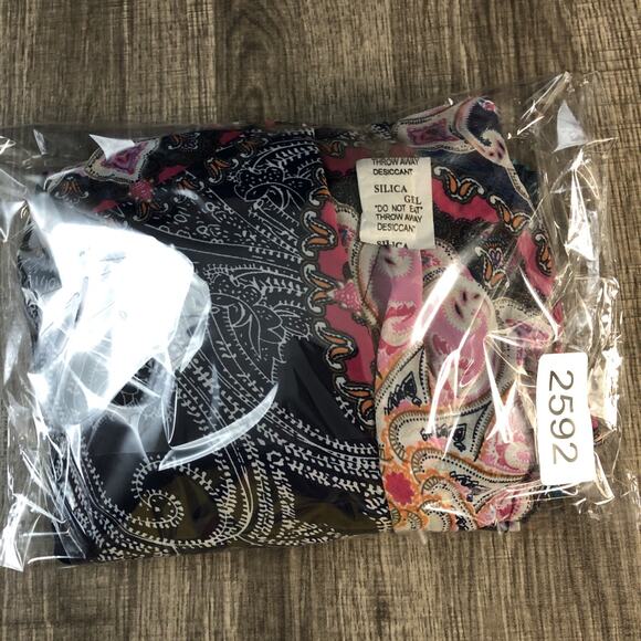 Wendy Williams Collection Womens XS/S Bold Paisley Jeweled Scarf Front Kimono - Picture 10 of 10